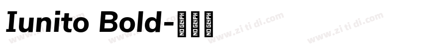 Iunito Bold字体转换
